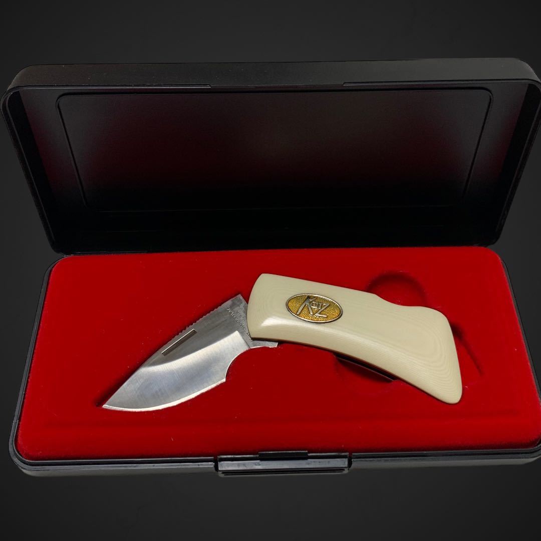 キャッツ KATZ KNIVES ボブキャット 白 マイカルタ コンパクト 折りたたみナイフ クリップ 日本製 ステンレス鋼XT-70