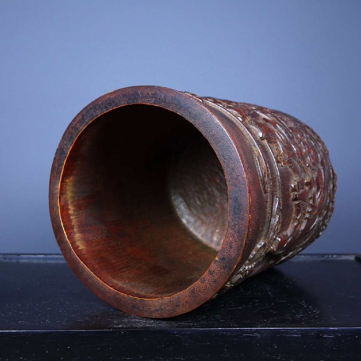 注目ブランド ◇古寳堂◇清 竹材細密彫 古董品 時代物 中国古美術 古