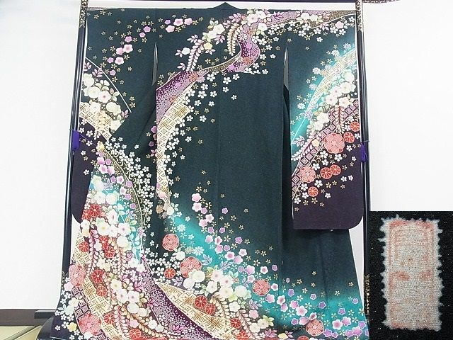 花美人□極上 越後十日町の一流染匠 桐屋・翠山工房 徳永憲峯 振袖