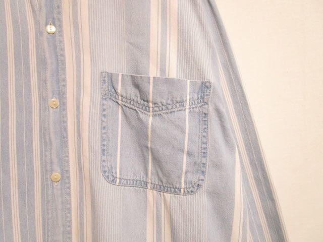 1990's made in bangladesh stripe design crazy pattern B.D shirts ボタンダウンシャツ 長袖シャツ クレイジーパターン ビンテージシャツ_画像8