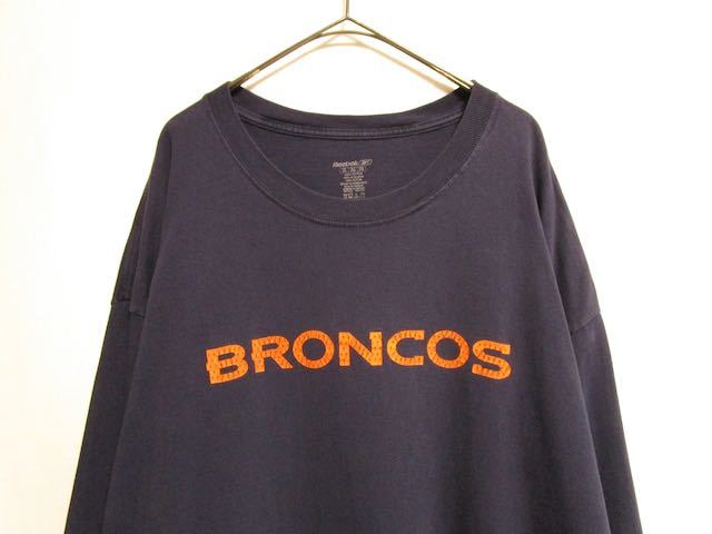 2000's Reebok BRONCOS oversized long sleeve cutsew ロンT 長袖Tシャツ 古着 UNDERCOVER hanes フルーツオブザルーム_画像2