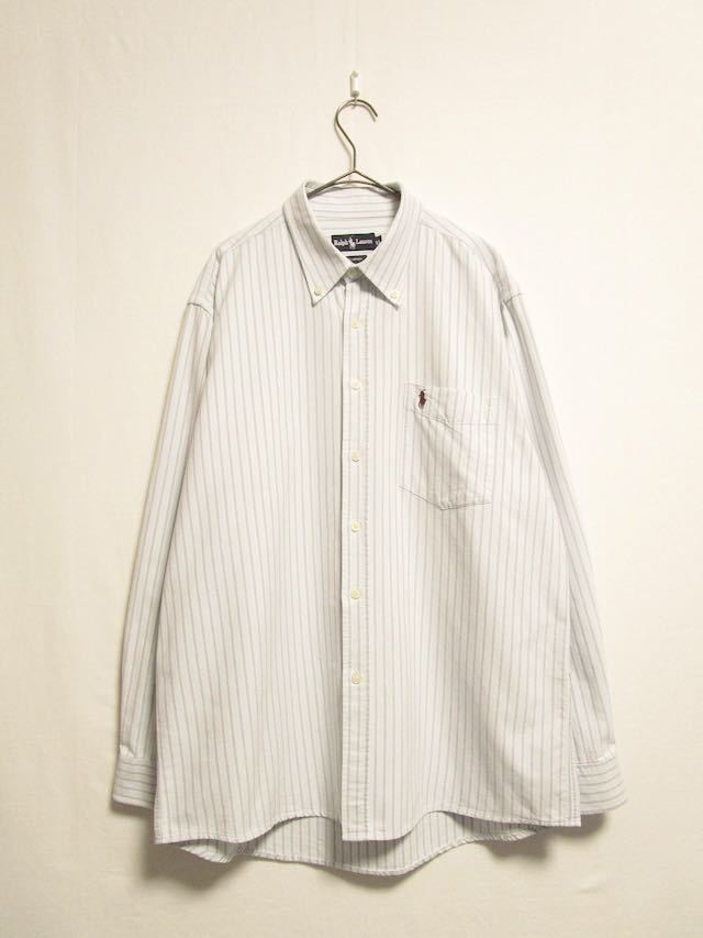最新最全の Lauren Ralph 90's stripe ラルフローレン 長袖シャツ