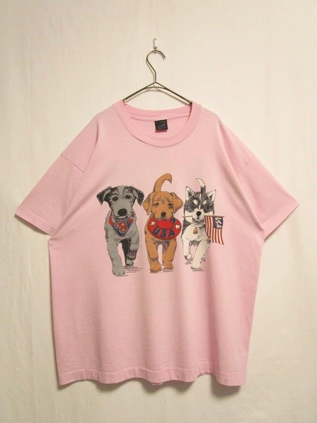 1990s made in USA print T-shirt プリントT 犬プリントT USA製