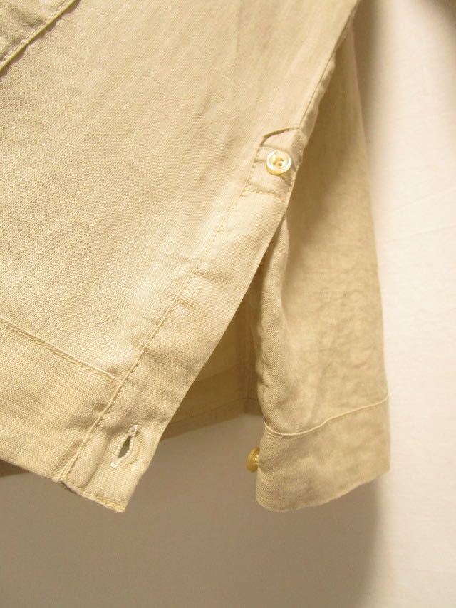 (希少◎)1990's YMLA linen fabric L/S cuban shirt ビンテージリネン キューバシャツ コムデギャルソンオム コモリ_画像8