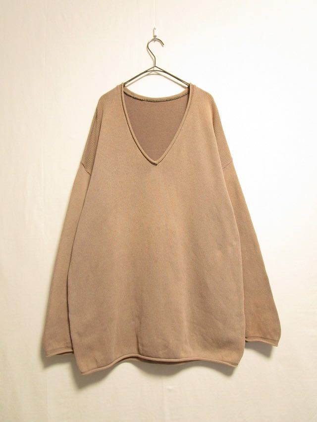 独特な 【送料無料】 beige 90's vneck コットンニット コットンリネンカットソー プルオーバー cutsew sleeve long cotton Lサイズ 独特な 【送料無料】 beige 90's vneck コットンニット コットンリネンカットソー プルオーバー cutsew sleeve long cotton Lサイズ