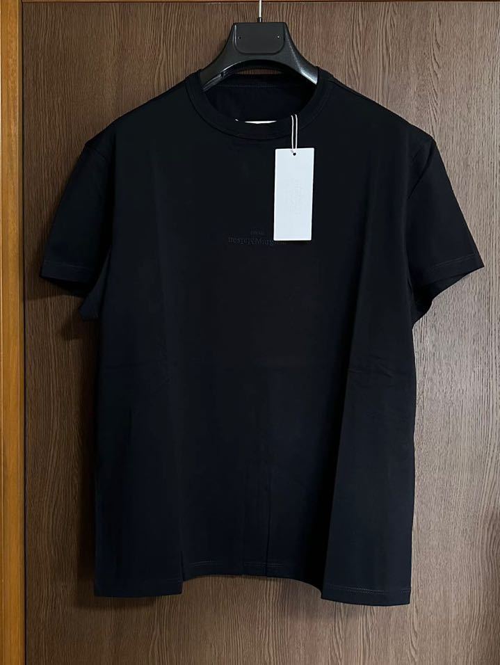 未使用 メゾンマルジェラ MaisonMargiela 黒tシャツ ブラック L | c