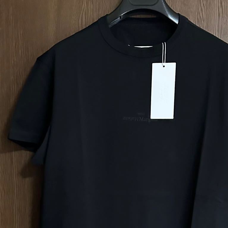 22AW新品S メゾンマルジェラ リバースロゴ Tシャツ 22AW S 黒 Maison