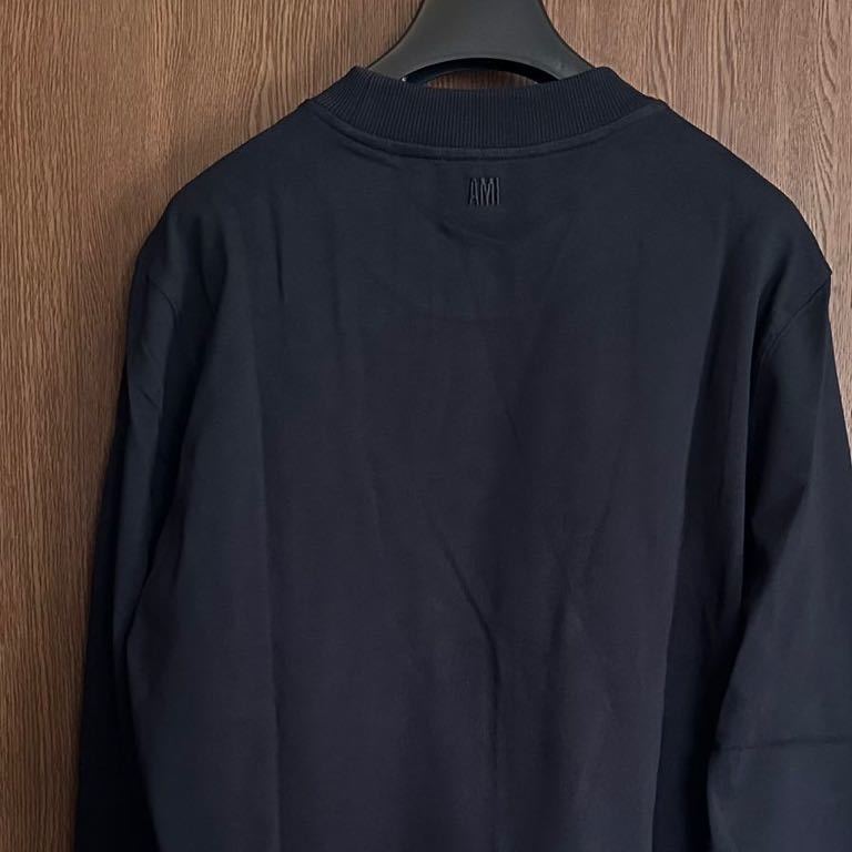 黒L新品 AMI Paris グラフィック ロゴ ロング Tシャツ アミ パリス ami