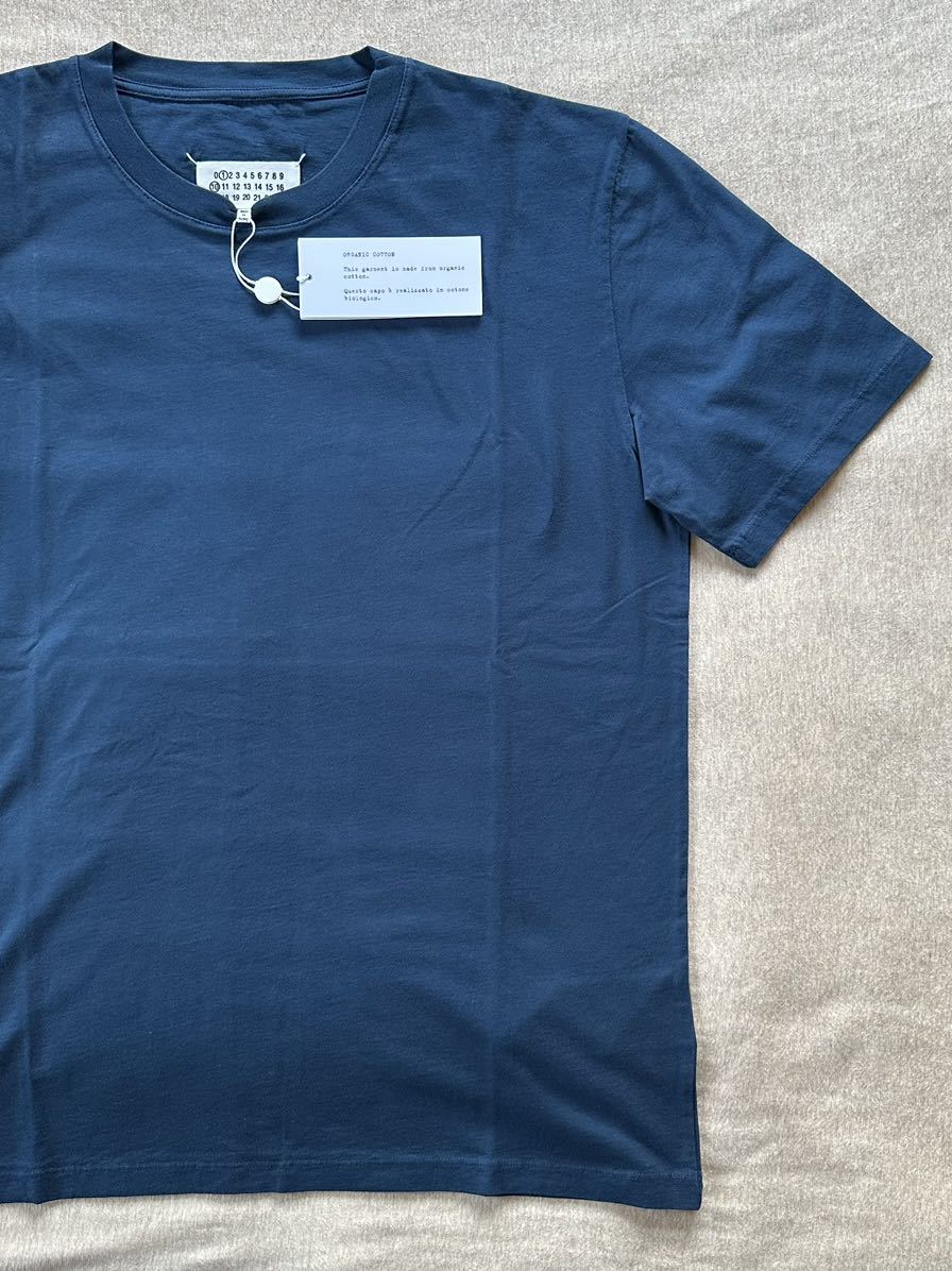 L新品 メゾンマルジェラ レギュラー オーガニックコットン Tシャツ 22AW L 50 Maison Margiela 1 10 メンズ 半袖 カットソー ダークブルー_画像4