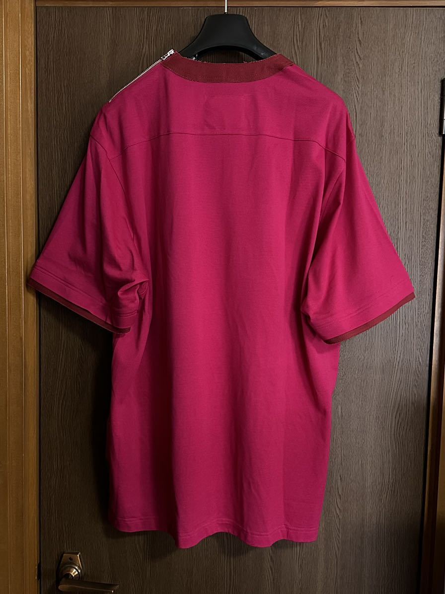 4新品 sacai サカイ メンズ ブランドロゴ パッチ ジップ Tシャツ 22SS