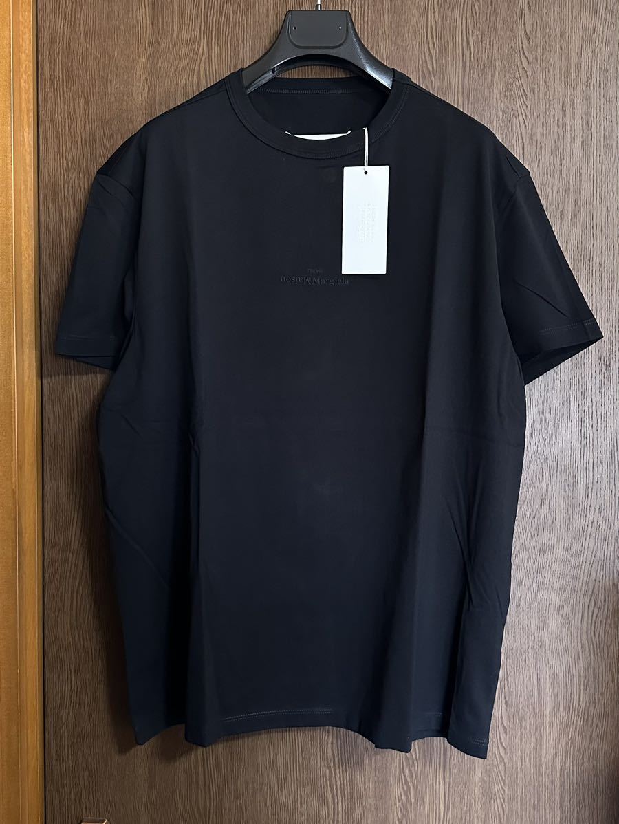黒XXL新品 メゾンマルジェラ リバースロゴ Tシャツ 刺繍 22AW size XXL