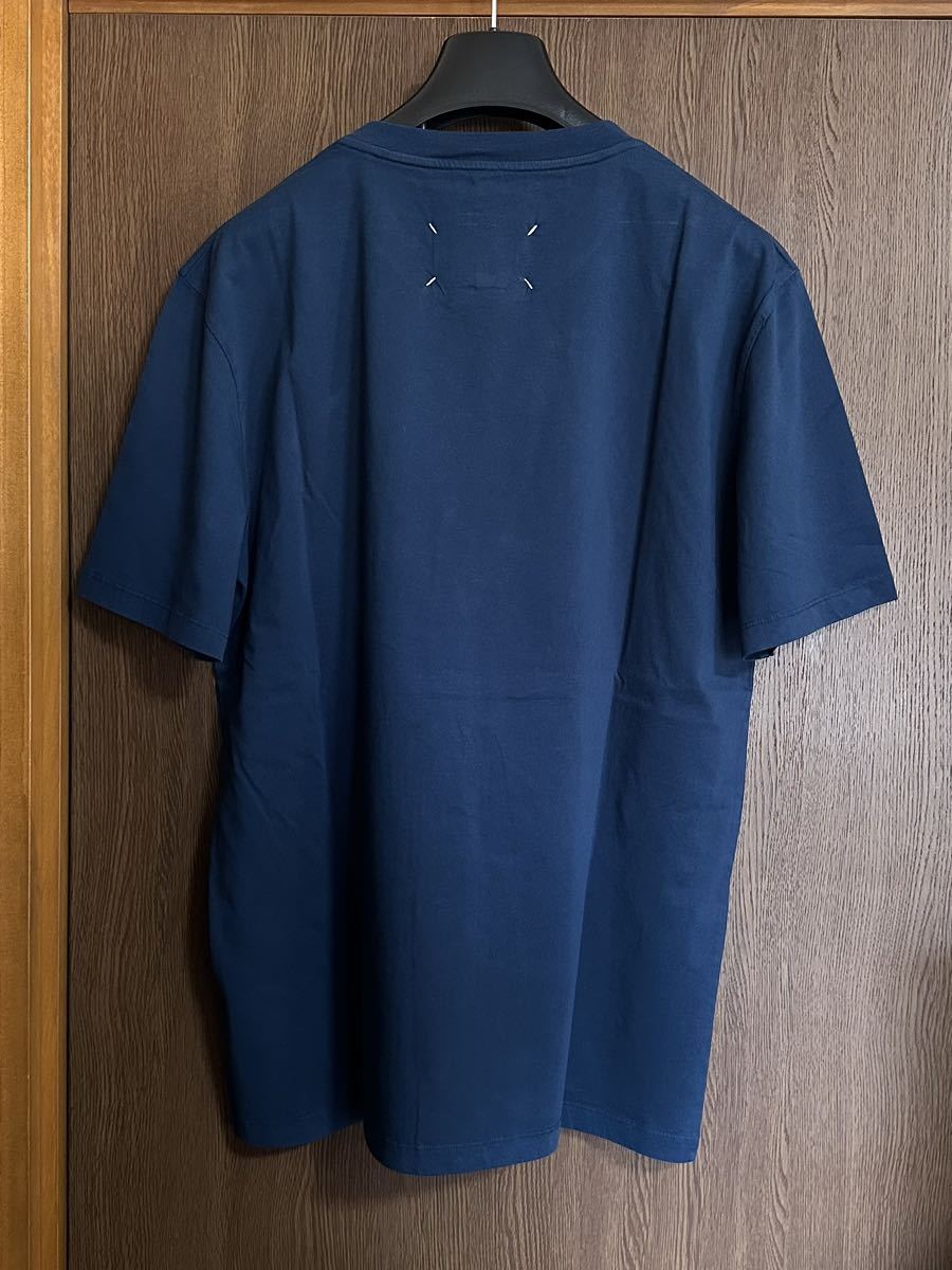 L新品 メゾンマルジェラ レギュラー オーガニックコットン Tシャツ 22AW L 50 Maison Margiela 1 10 メンズ 半袖 カットソー ダークブルー_画像2