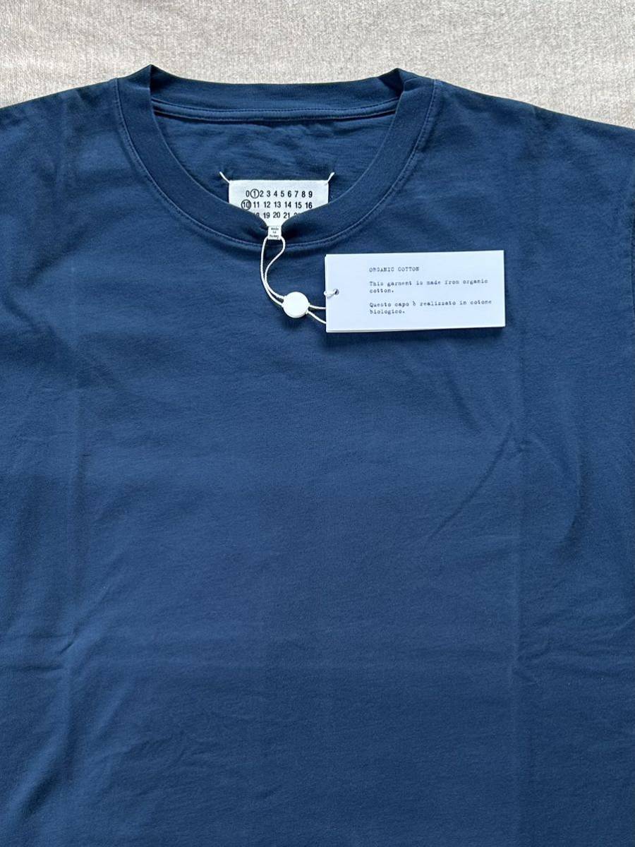 L新品 メゾンマルジェラ レギュラー オーガニックコットン Tシャツ 22AW L 50 Maison Margiela 1 10 メンズ 半袖 カットソー ダークブルー_画像5