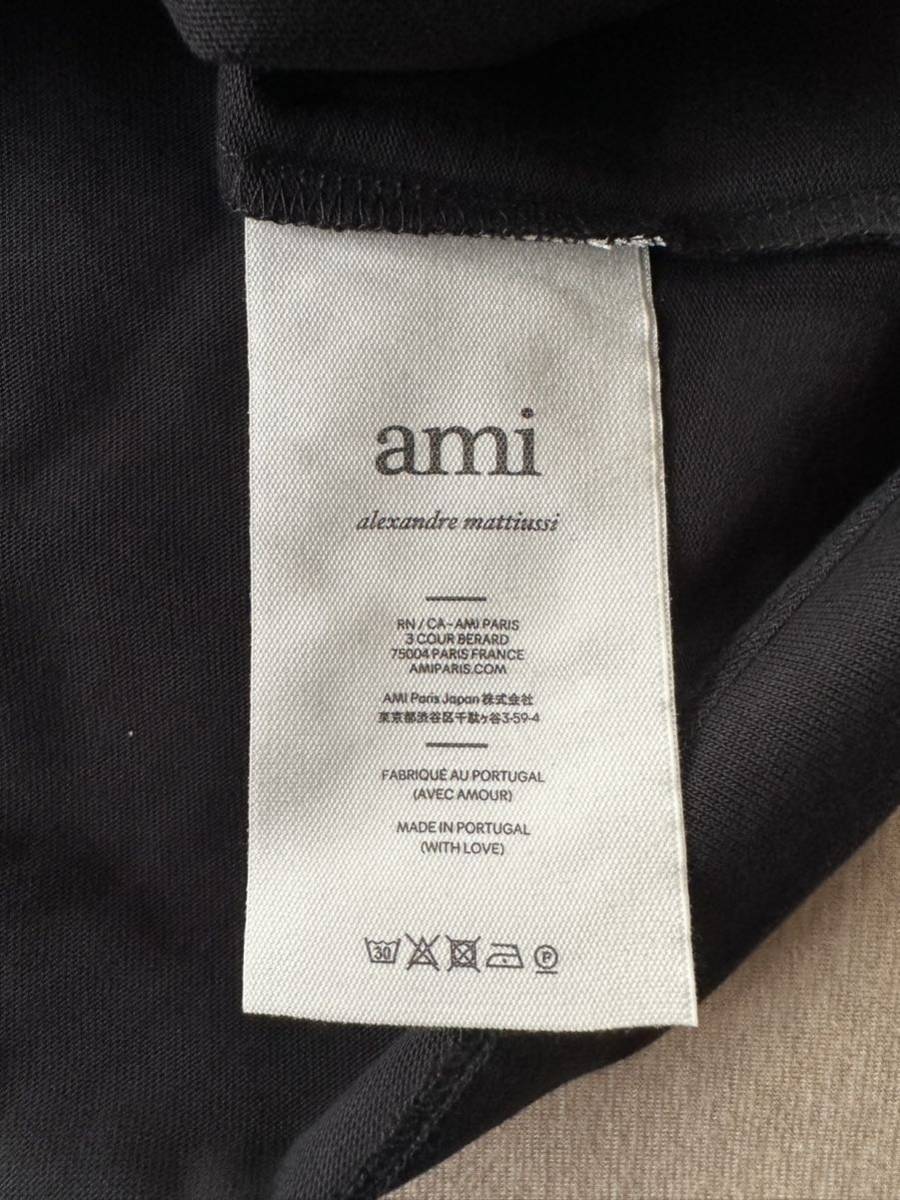 黒M新品 AMI Paris グラフィック ブランドロゴ スウェット シャツ size