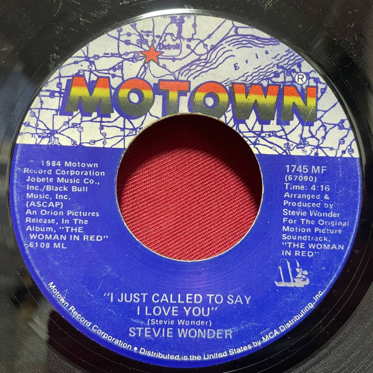 ◆USorg7”s◆STEVIE WONDER◆I JUST CALLED TO SAY I LOVE YOU◆_画像1