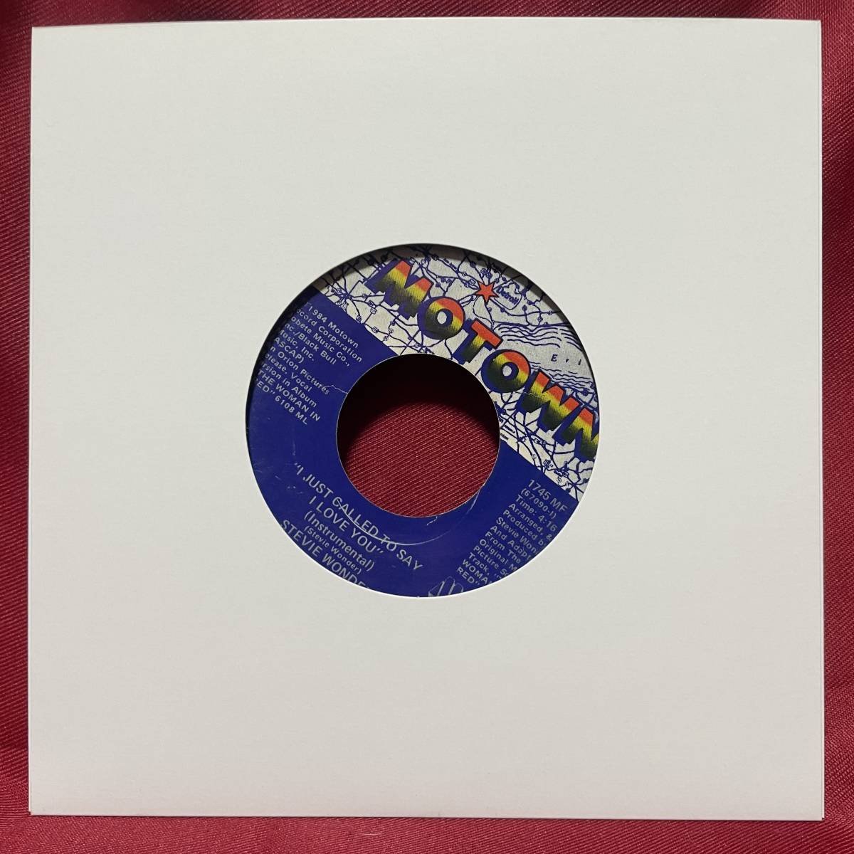◆USorg7”s◆STEVIE WONDER◆I JUST CALLED TO SAY I LOVE YOU◆_画像4
