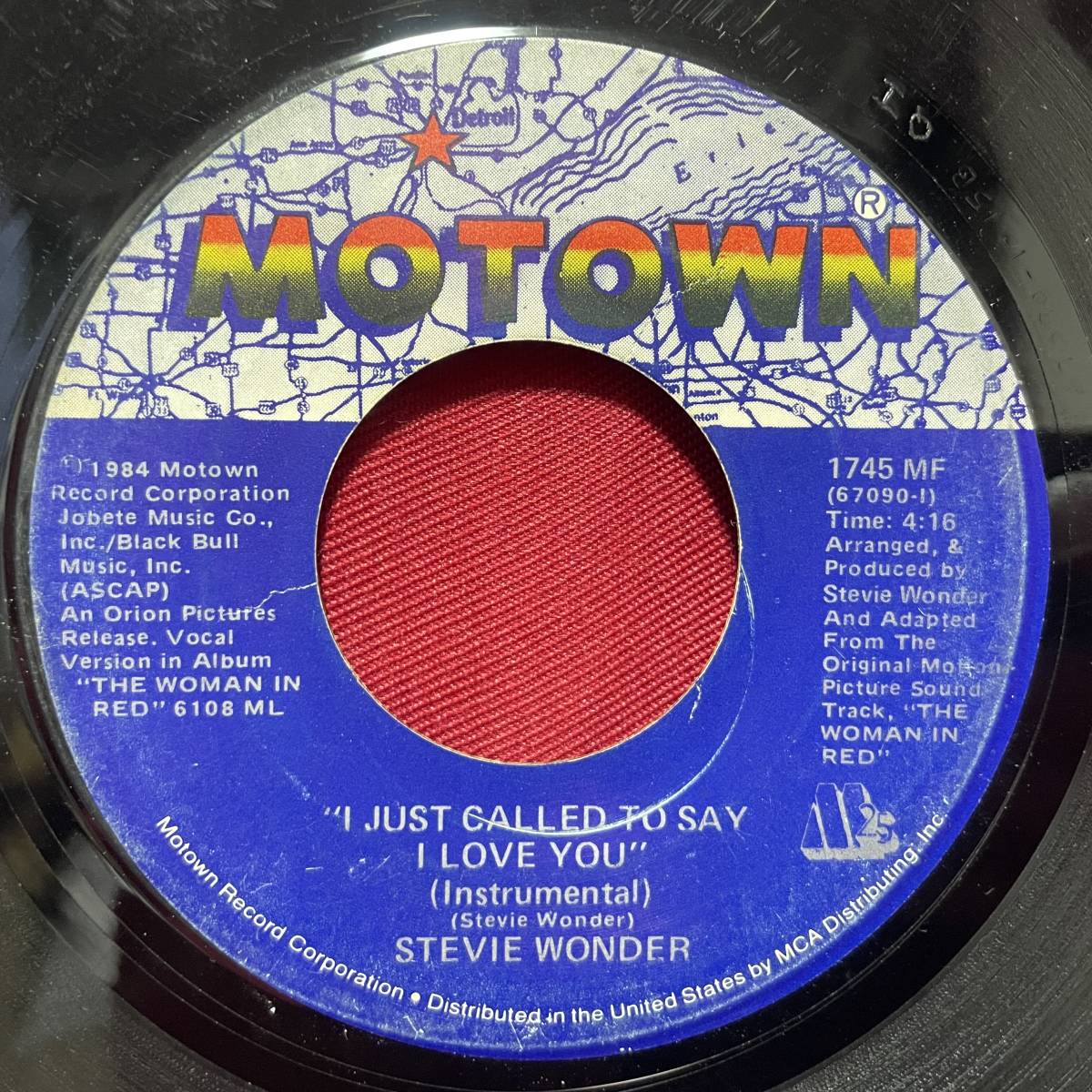 ◆USorg7”s◆STEVIE WONDER◆I JUST CALLED TO SAY I LOVE YOU◆_画像2