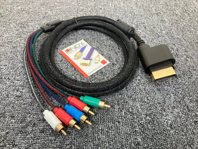 0662-O*LINDY Xbox 360 for premium component video & stereo cable 1.8m* model :35016* unused goods * postage 185 jpy ( click post )