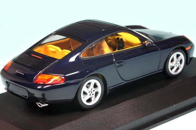 送料350円 ミニチャンプス 1/43 ポルシェ 911 (996) クーペ 1998 ブルー 世界限定384台 400061180 新品_画像2