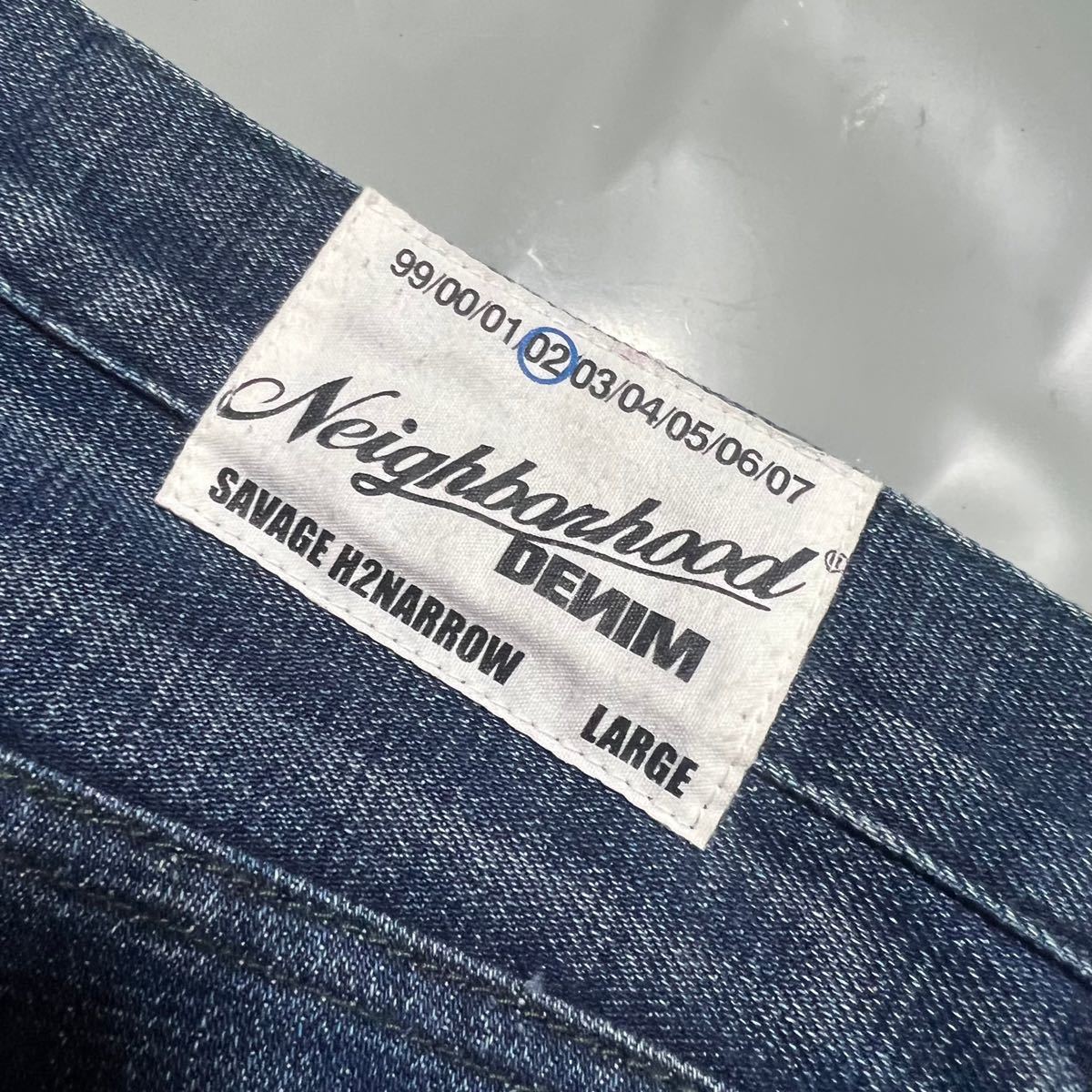  как новый товар 02 год архив NEIGHBORHOOD SAVAGE H2NARROW Neighborhood Savage narrow Denim брюки L /