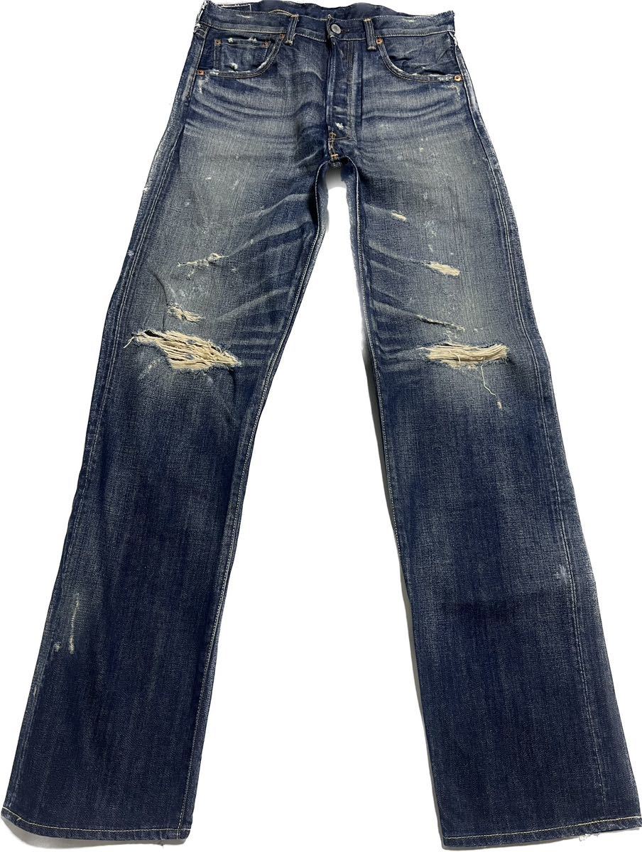 日本製 LEVIS VINTAGE CLOTHING LVC 71501-0183 501XX リーバイス ヴィンテージ クロージング ミッドユーズド デニムパンツ W34_画像1