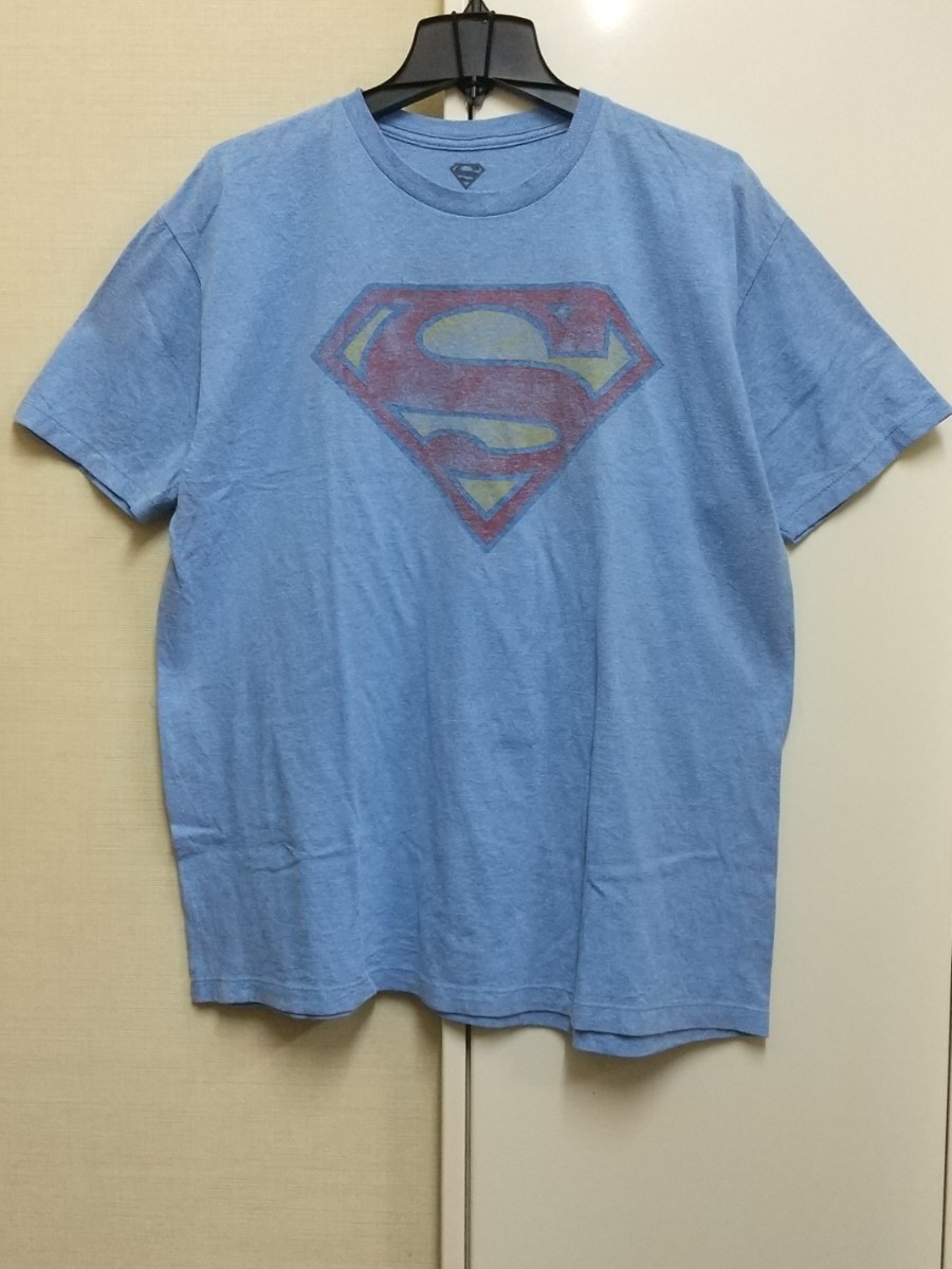 [送料無料](t11c4)XLスーパーマン公式usaアメリカ輸入古着半袖プリントTシャツオーバーサイズゆるだぼ/ロゴアメコミヒーロー_画像1