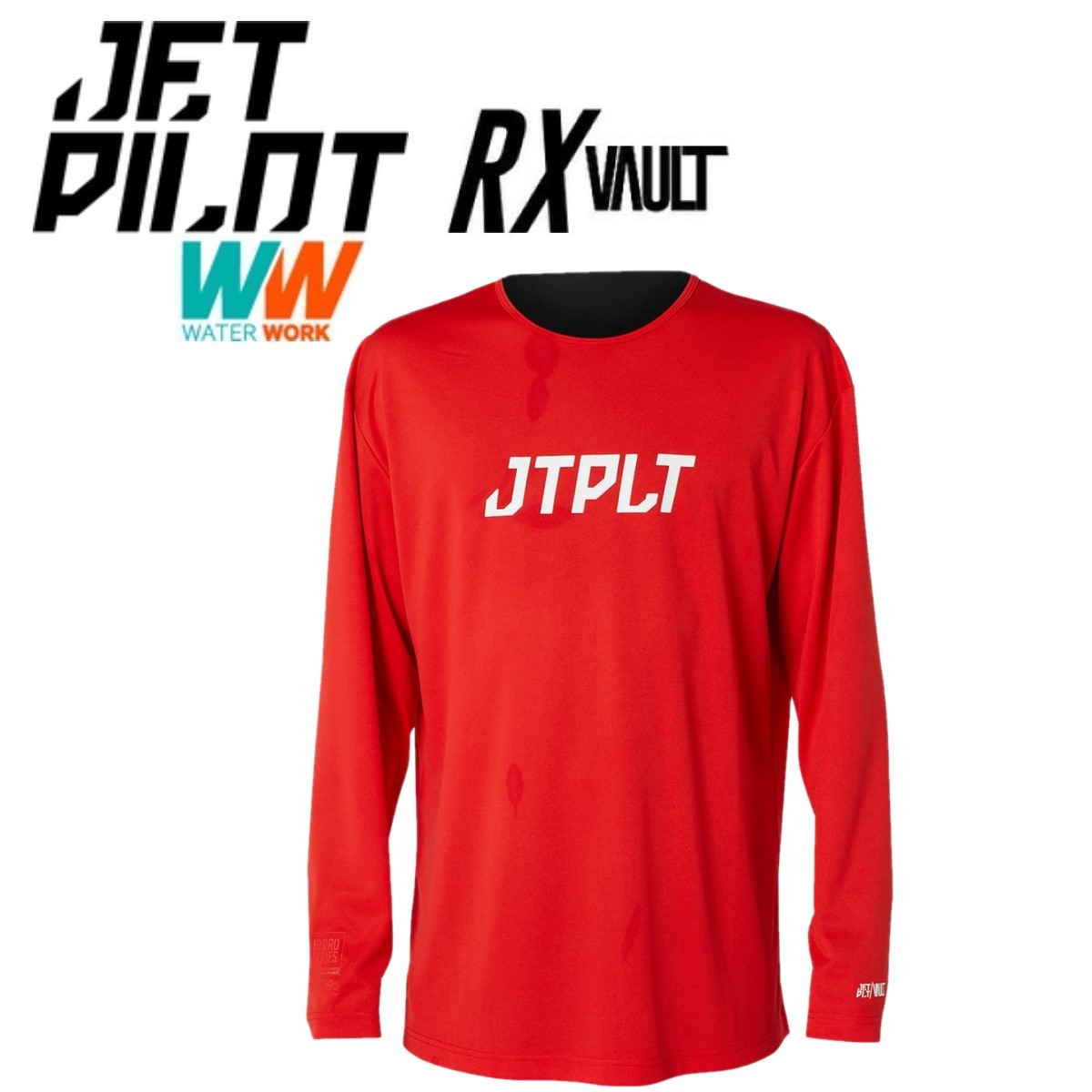 ジェットパイロット JETPILOT 2023 ラッシュガード 長袖 送料無料 RX ボルト L/S ハイドロ レース ジャージ JA22616 レッド XL