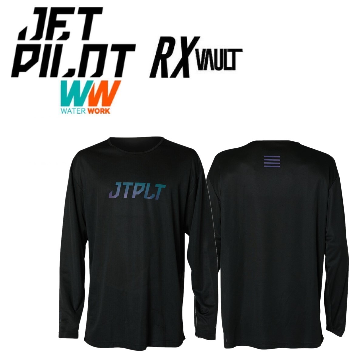 ジェットパイロット JETPILOT 2023 ラッシュガード 長袖 送料無料 RX ボルト L/S ハイドロ レース ジャージ JA22616 ブラック 3XL