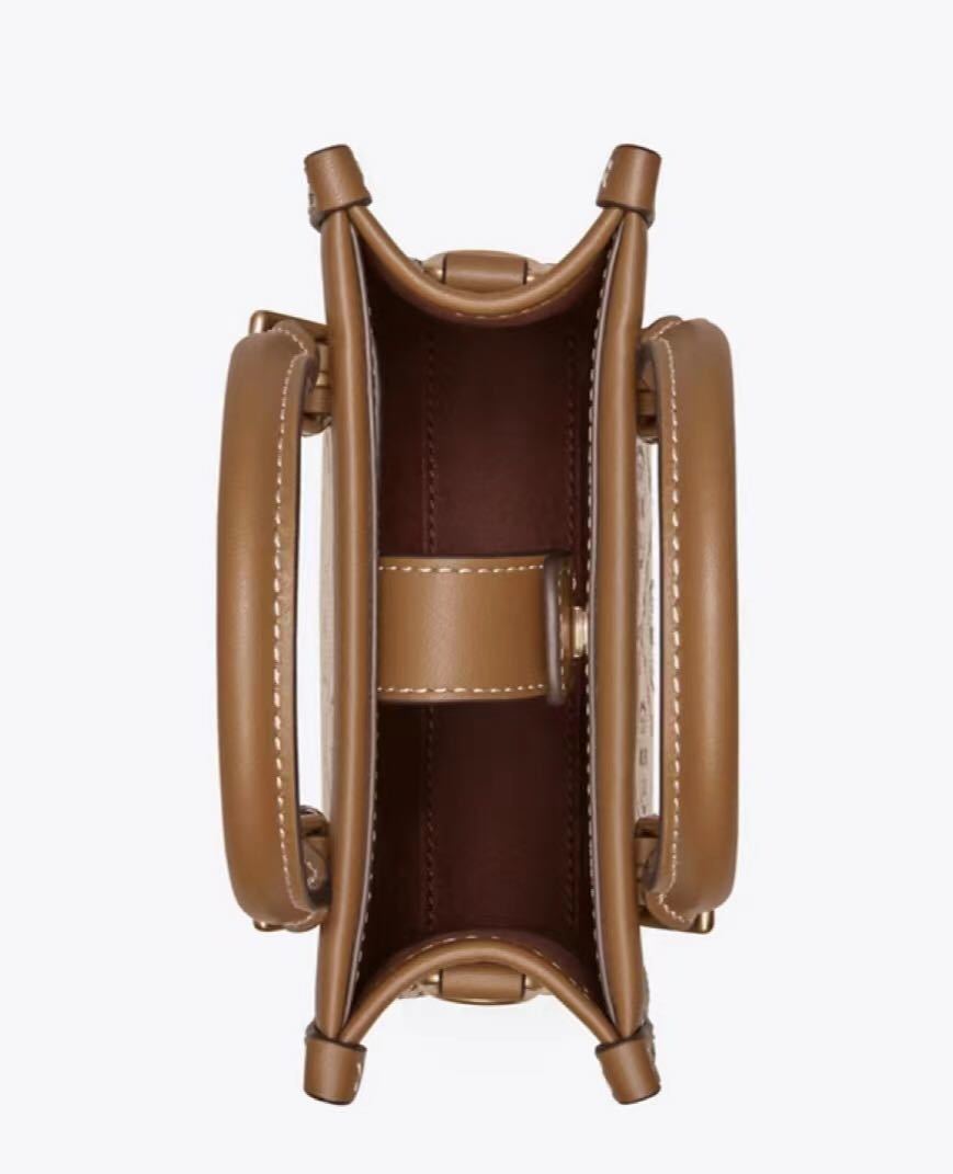 即納HOT トリーバーチ TORY BURCH Tモノグラム ジャカード ミニトート