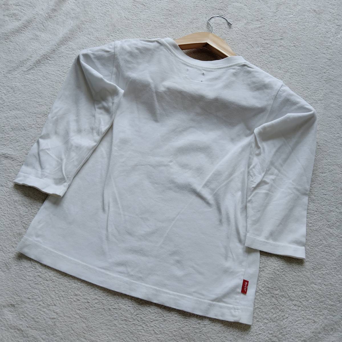 Levi's リーバイス トップス Tシャツ 無地 半袖 ロゴ ラウンドネック レディース サイズ110 ホワイト SO132_画像9