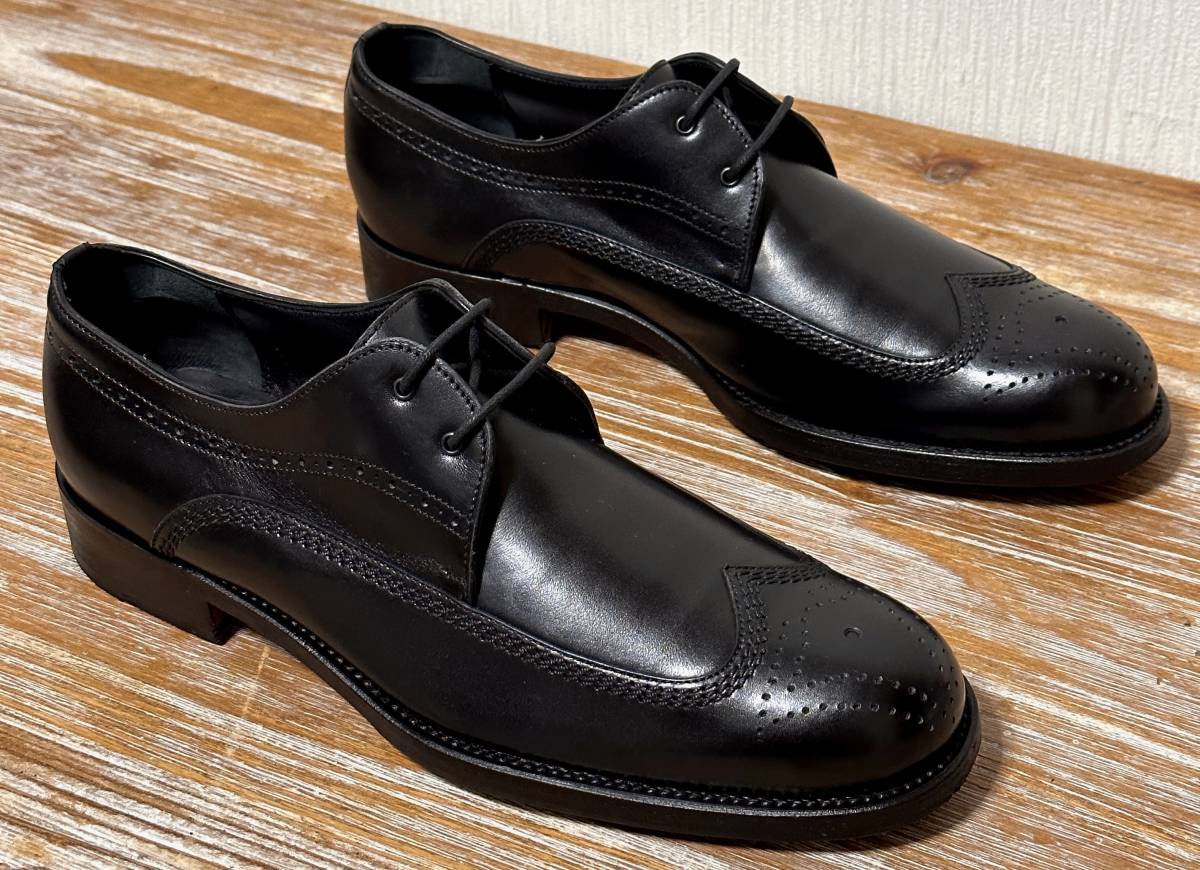 Salvatore Ferragamo サルヴァトーレフェラガモ ウイングチップ フルブローグ 黒 5.5EE 24.0〜24.5cm 革靴 ビジネス レザーシューズ_画像3