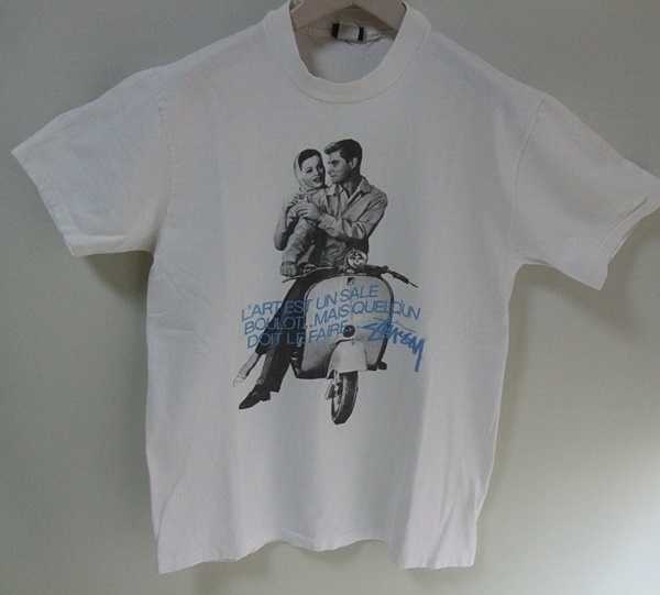 VINTAGE 80s STUSSY ステューシー Tシャツ ローマの休日 ベスパ