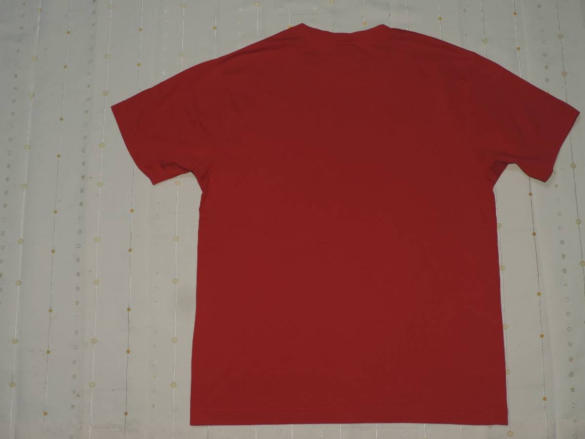 ☆メンズ☆NIKEの胸元ワンポイント刺しゅうとおしゃれプリント赤の半袖Tシャツ☆Mサイズ☆ナイキ☆_画像3