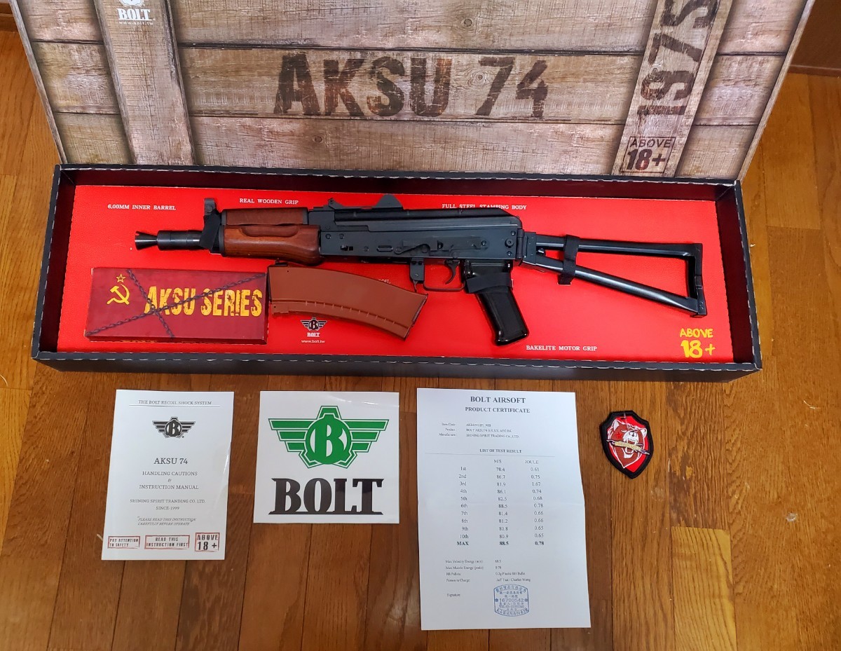 強烈リコイル!!】BOLT AKSU74 クリンコフ 電動ガン AKS-74U AK74 AK47
