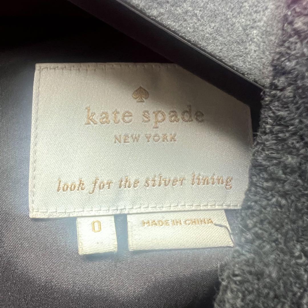 【美品】kate spade ロングフレアワンピース ノースリーブ ブラック 0 ケイトスペード S 黒_画像9