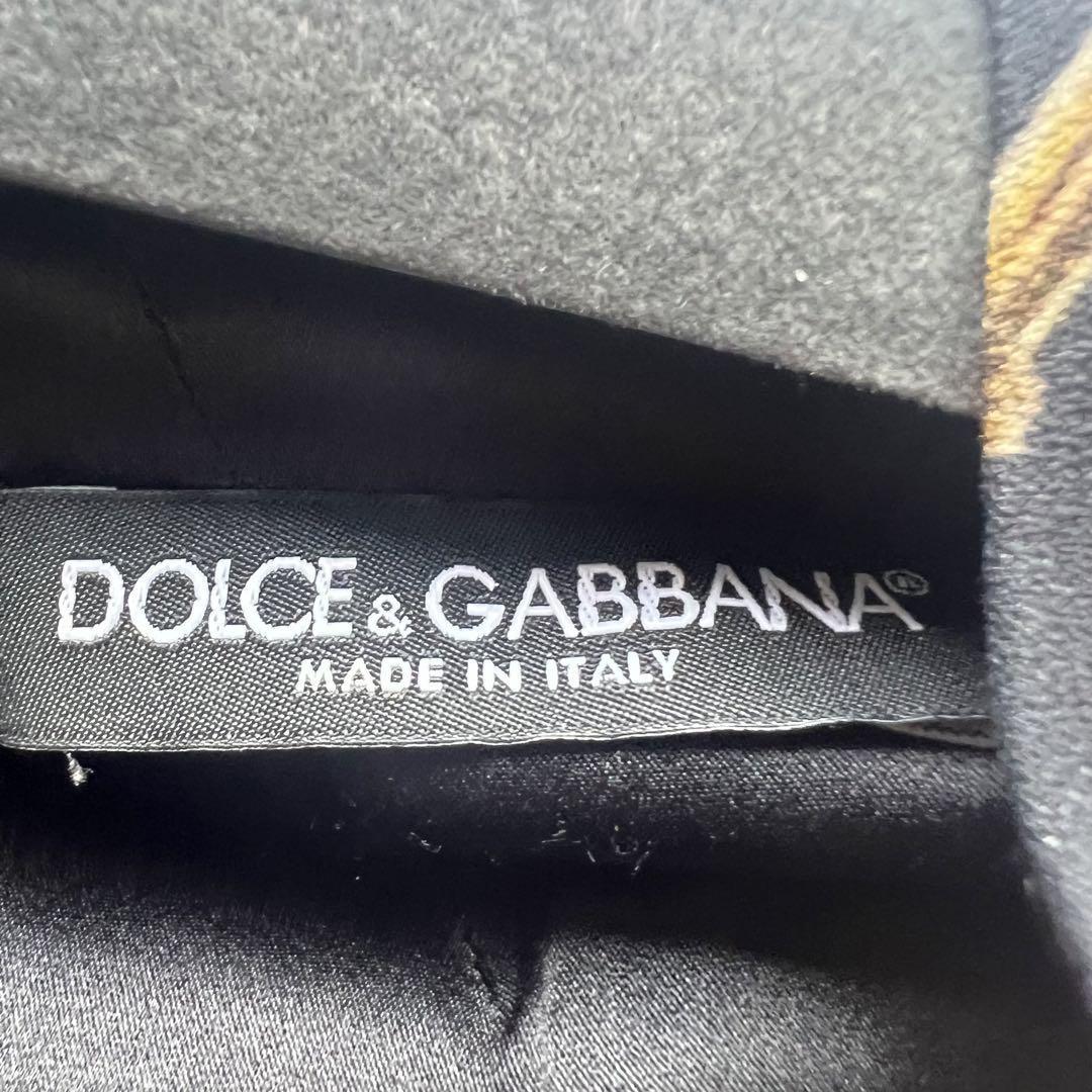 美品】DOLCE&GABBANA 総柄ワンピース ブラック ノースリーブ 38