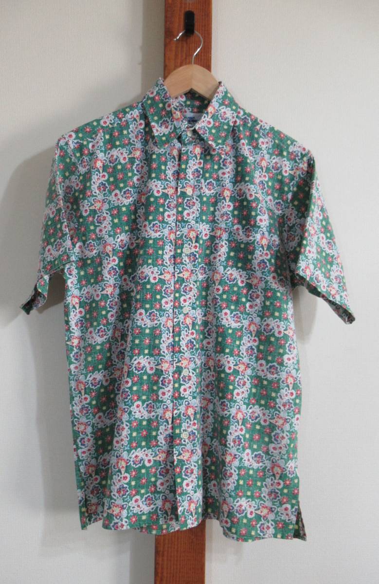 VINTAGE USA古着★reyn spooner/レインスプーナー●アロハシャツ レギュラーカラー リバースプリント MADE IN HAWAII ハワイ製_画像1