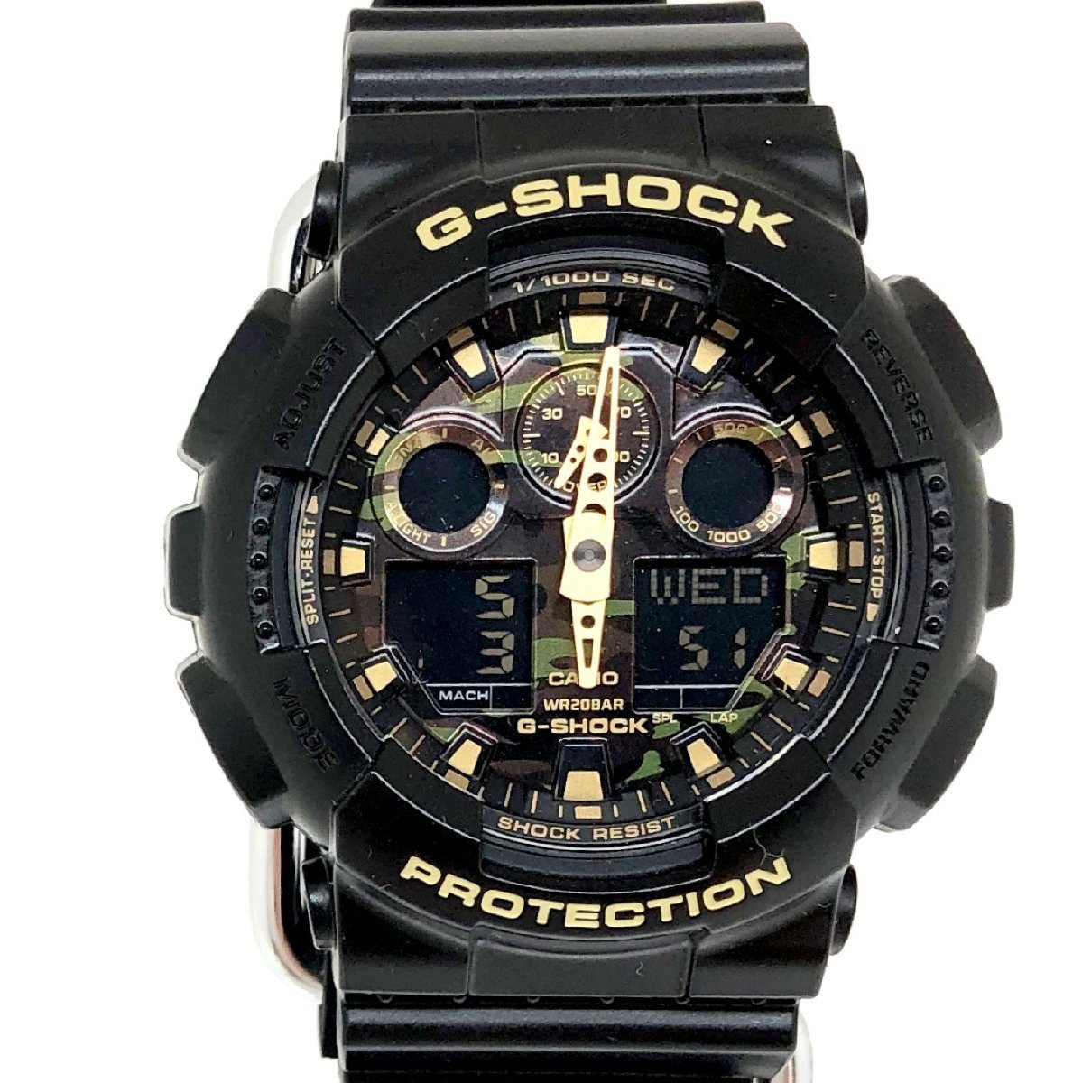 極美品 G-SHOCK ジーショック CASIO カシオ 腕時計 GA-100CF-1A9JF ビッグケース カモフラージュダイアルシリーズ【ITG8WOEJ54HU】