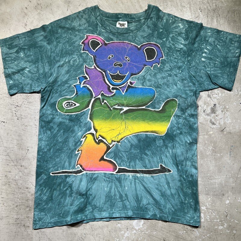 TENNESSEE RIVER 【men2641H】 90's GRATEFUL DEAD グレイトフルデッド BIG BEAR 1995 タイダイTee Batik バティック Lサイズ USA製 AG_画像1