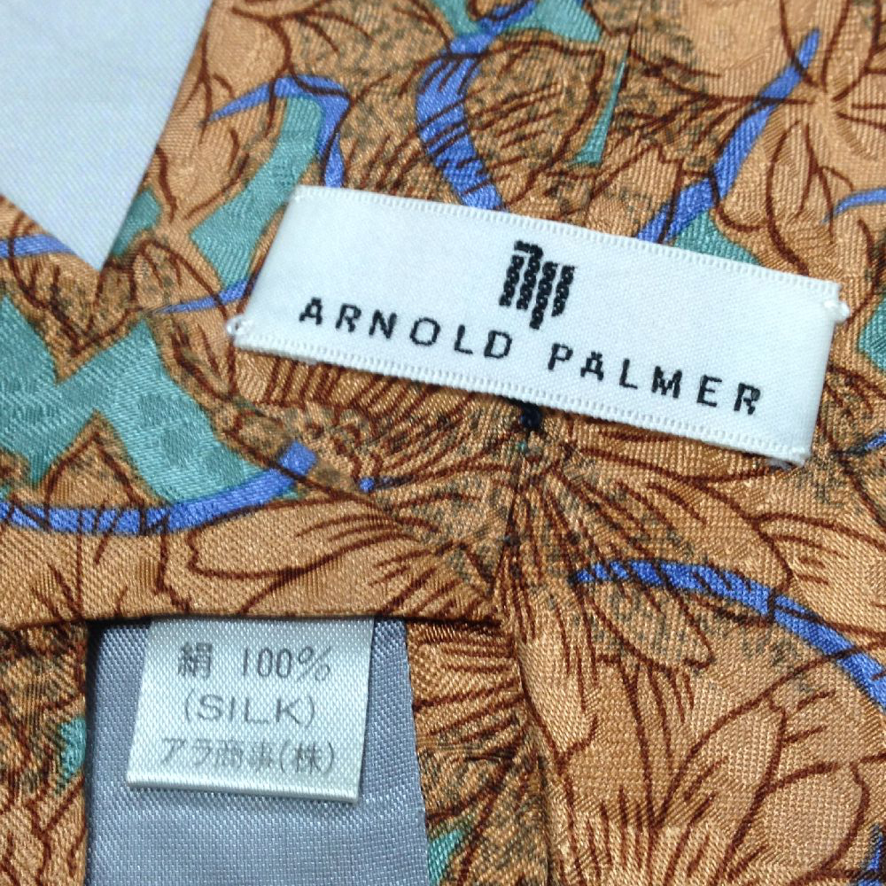 アーノルドパーマー Arnold Palmer 良品 微光沢 ネクタイ シルク100% 花柄 ミックス V-008007 ゆうパケット_画像4