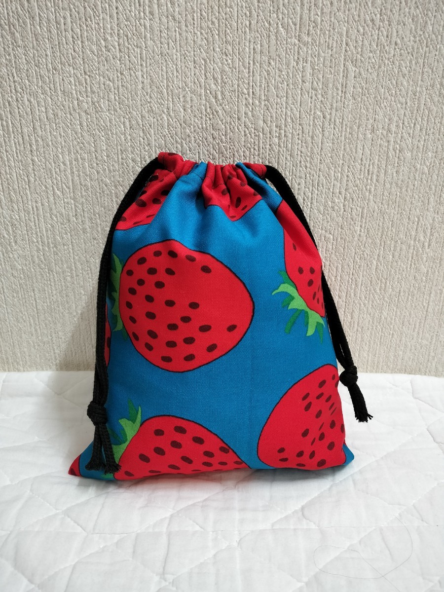  pouch lunch sack glass sack large strawberry pattern hand made go in . go in . preparation 