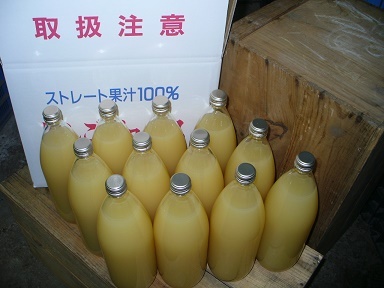 青森りんご サンふじ100％ りんごジュース 1L12本 送料込み 出来立ての画像2