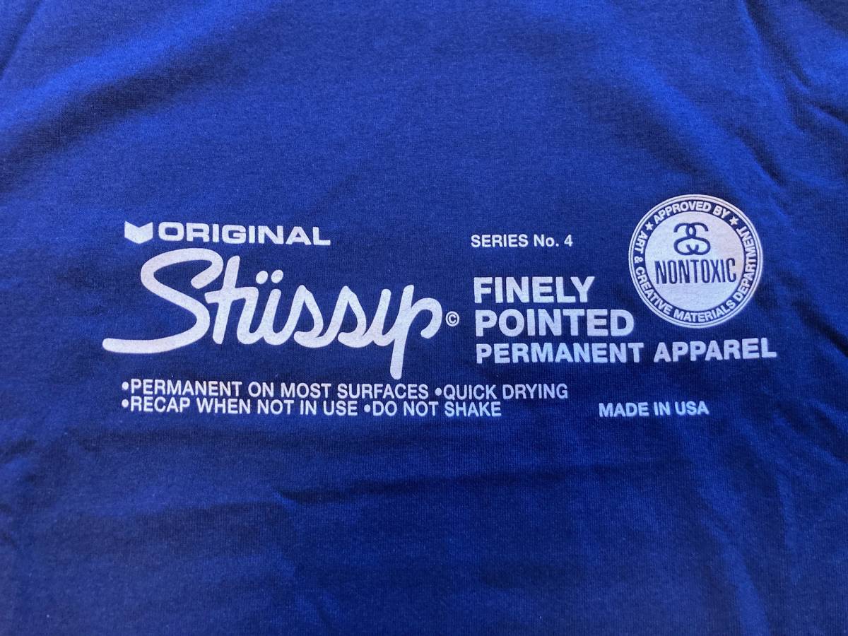 ステューシー Tシャツ 90s 00s 銀タグ USA 新品 紺色 シャーピーパロディ Sサイズ OLD STUSSY オールドステューシー  ヴィンテージ 古着 JChere雅虎拍卖代购