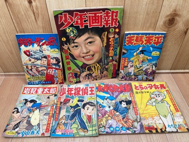 少年画報　昭和32年6月号【別冊ふろく6点揃/稲尾 金田投手プロマイド付】/1957/赤胴鈴之助・堀江卓・少年ターザンは行く　YDK765_画像1