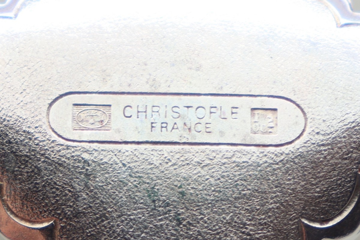 クリストフル Christofle ハンドル付き スクエアトレー トレイ