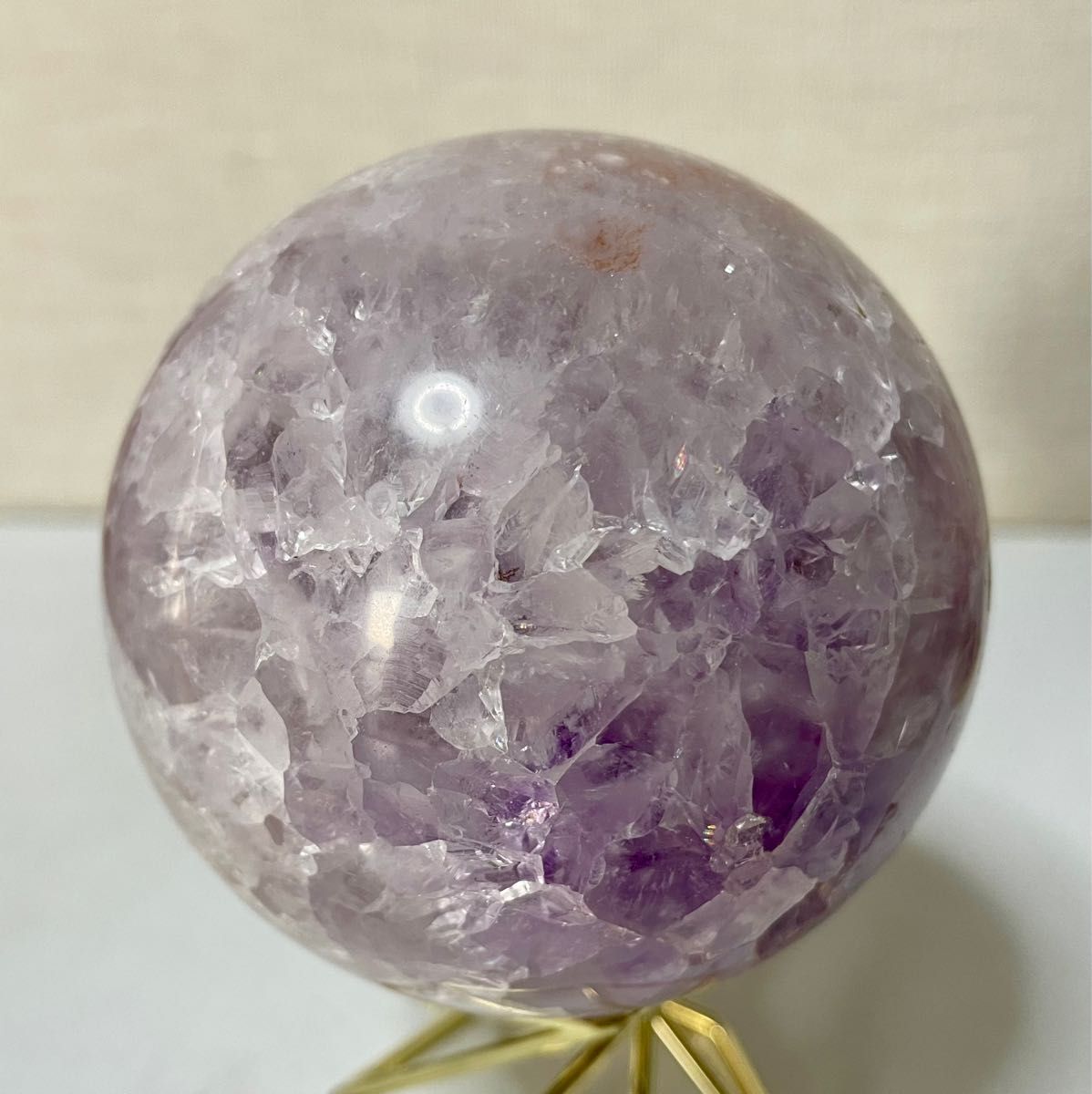 ジオード ピンクアメジスト スフィア パワーストーン 結晶 浄化 笑口