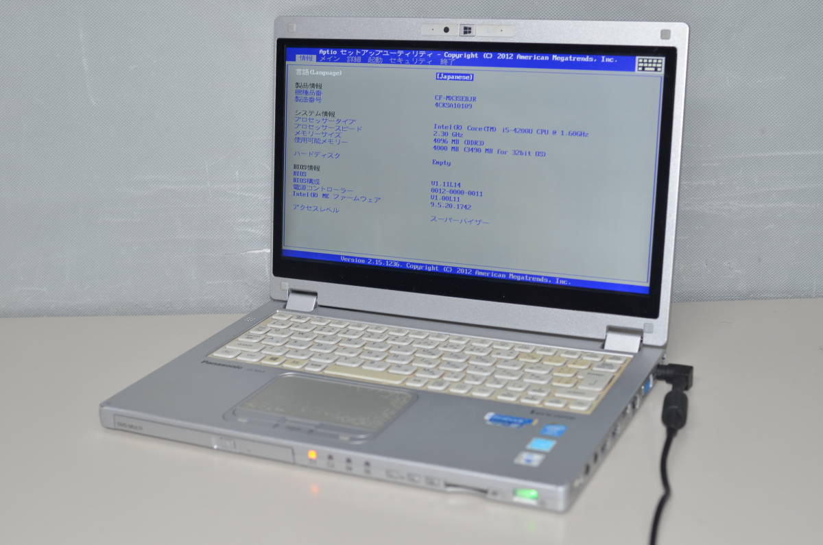 宅配 CF-MX3SEBJR Panasonic 日本製 ノートパソコン ジャンク品 core