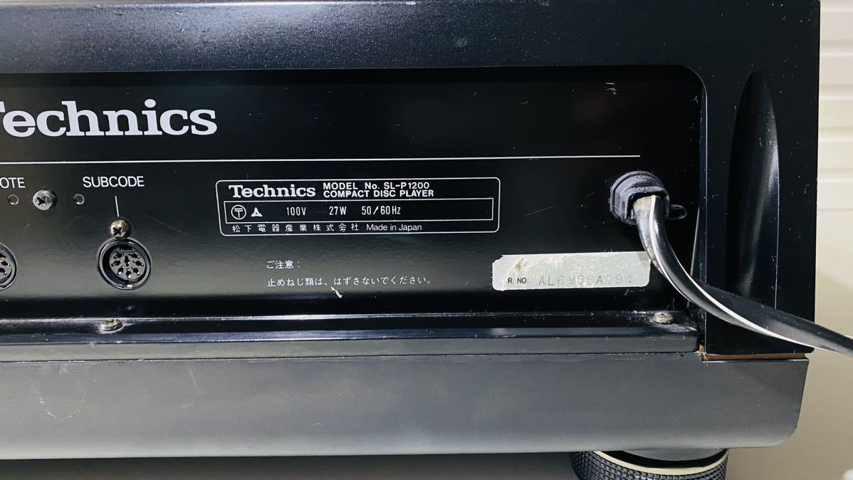 Technics テクニクス SL-P1200 CDプレーヤー オーディオ