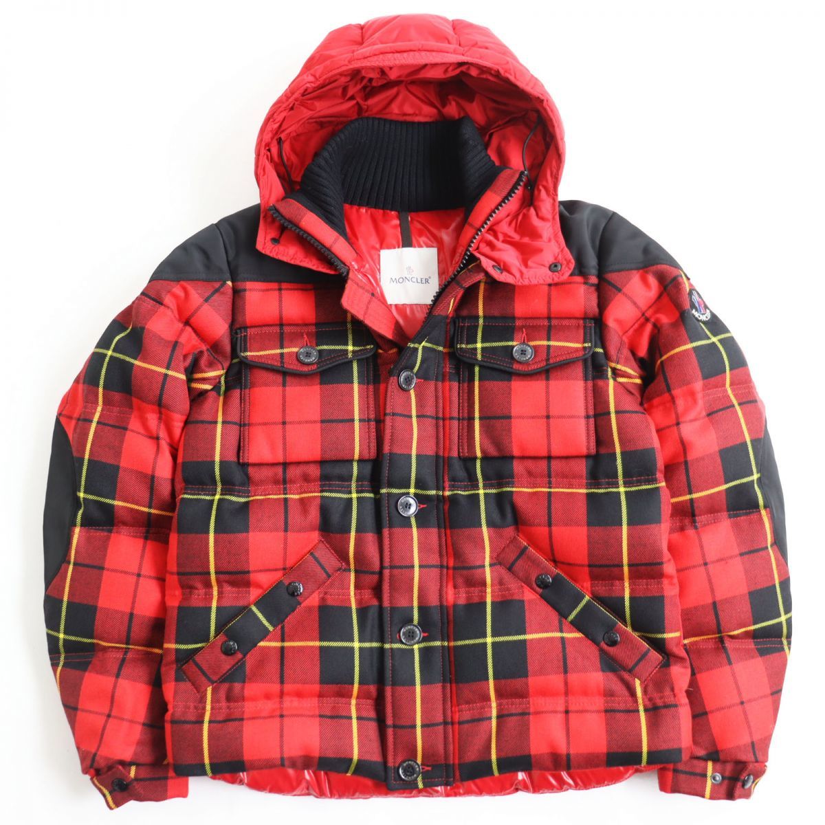 極美品○MONCLER モンクレール DEFENSE/ディフェンス チェック柄