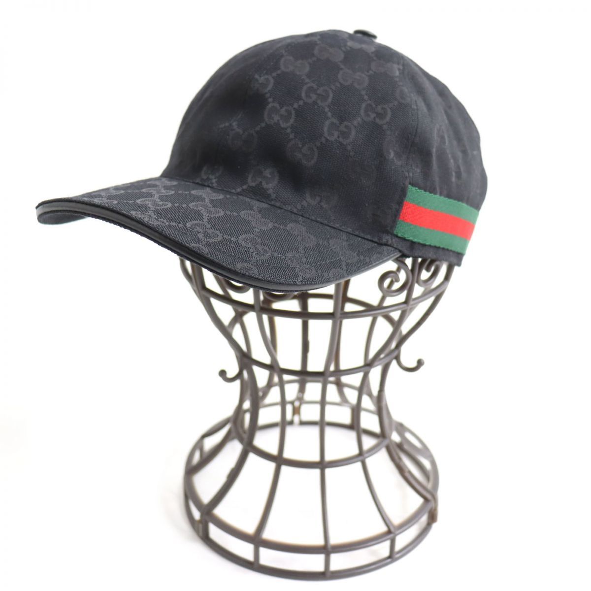 極美品◇GUCCI グッチ 200035 GGキャンバス×レザー ウェブライン